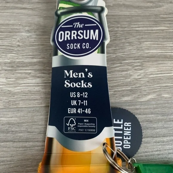 NWT Cinco de Mayo “Premium Beer Mexican Lager” Socks with Lime Bottle Opener - Picture 6 of 7